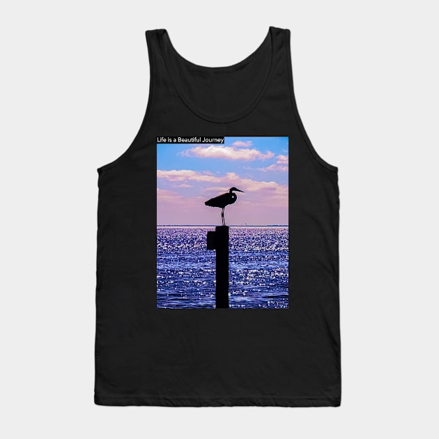 Majestic Great Blue Heron - Life Is A Journey Tank Top by NextGenerations